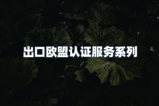 出口欧盟认证服务